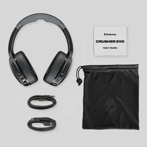 Vista 5 de Skullcandy Crusher Evo - Auriculares inalámbricos Bluetooth con graves multisensoriales, aislamiento de ruido, ajuste sobre la oreja, hasta 40 horas