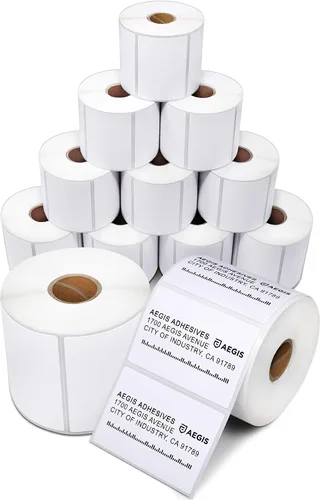 Vista 19 de Aegis Adhesives - Etiquetas térmicas directas de 1 pulgada x ½ pulgada para etiquetas de precio pequeño, dirección de devolución, carpeta