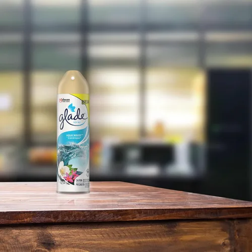 Vista 6 de Glade - Ambientador, espray de habitación, Aqua Waves, 8 onzas, 12