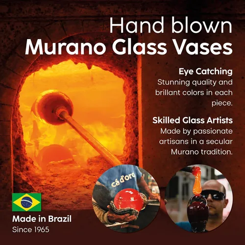 Vista 5 de Ca D Oro Bola Grande Pisapapeles Multicolor Confeti Soplado a Mano Estilo Murano Arte Vidrio