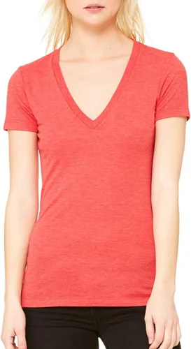 Vista 2 de Bella Canvas 8435 Ladies' Triblend Short-Sleeve Deep V-Neck T-Shirt