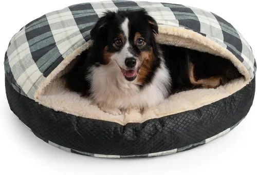 Vista 27 de Snoozer Cama de lujo de microsuede acogedora estilo cueva para mascotas, pequeña, antracita For small sized pets, Removable washable cover