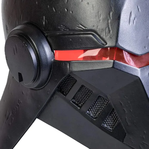 Vista 6 de Evere - Casco de cosplay de Halloween Deluxe, máscara de resina para toda la cabeza, utilería de cosplay, para interpretar roles, coleccionable Negro