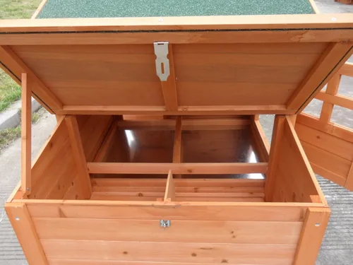 Vista 5 de Deluxe – Casa gallinero grande de madera para patio trasero, para 3 a 5 pollos, con caja de nido