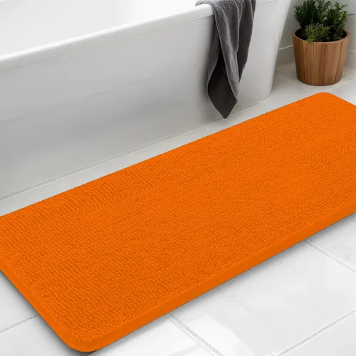 Vista 10 de Alfombras de baño en forma de U, alfombras de baño de felpilla súper absorbentes y respaldo antideslizante de PVC fuerte para inodoros, lavables a