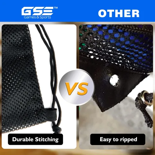 Vista 27 de GSE Games & Sports Expert Bolsa de malla con cordón para béisbol, pelotas de pickleball, pelotas de golf, gimnasio, equipo de natación, lavandería