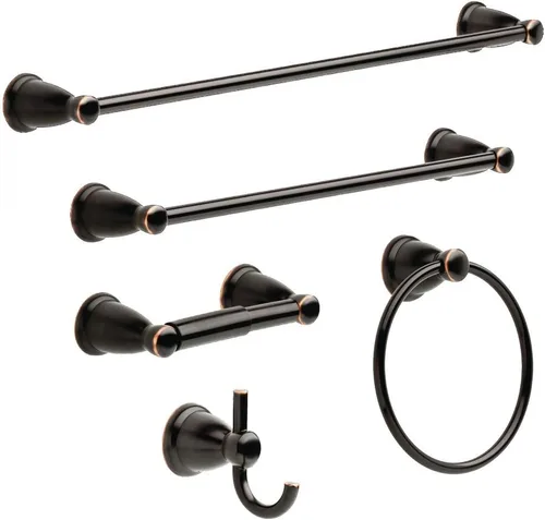 Vista 5 de Franklin Brass Kinla Gancho para Toallas, Bronce Frotado con Aceite, Accesorios de Baño, KIN35-ORB-1 (Paquete de 2)