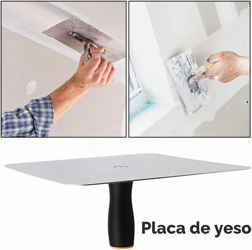 Vista 7 de SEUNMUK 2 piezas de halcón para paneles de yeso de 12 x 12 pulgadas, halcón enlucido de aluminio, soporte para tabla de mortero con mango de agarre