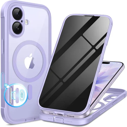 Vista 116 de BERFY Funda para iPhone 12 Pro Max, compatible con MagSafe, protector de pantalla de privacidad integrado y protección de cámara, antiespía