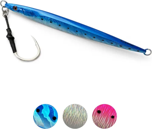 Vista 36 de BLUEWING Señuelos de pesca para agua salada de paso lento, plantillas verticales de 2.82 oz-35.27 oz cebo de hundimiento de peces con gancho de Big