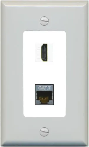 Vista 17 de RiteAV Placa de pared HDMI y Cat7 - 1 cuadrilla [negro/marfil]