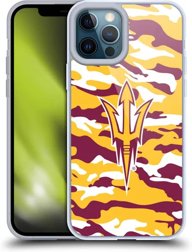 Vista 166 de Head Case Designs Funda de gel ASU Camou con licencia oficial de la Universidad Estatal de Arizona [protección de grado militar] compatible