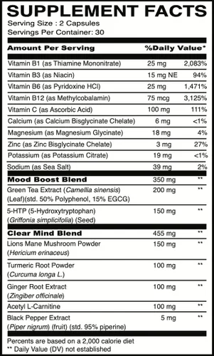 Vista 4 de Harmony: Festival Recovery Suplemento de recuperación posterior a la fiesta, rave y fiesta 5-HTP + mejora el estado de ánimo, repone vitaminas B