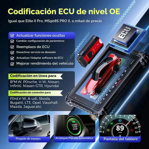Vista 4 de Autel Escáner MaxiSYS MS906 PRO w/MV108S, herramienta de escaneo ECU C0ding