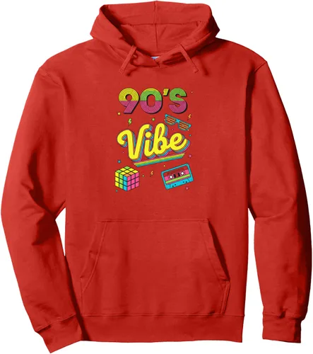 Vista 14 de 90s Nostalgia Retro Apparel - 90'S Vibe Retro Pullover Hoodie Negro