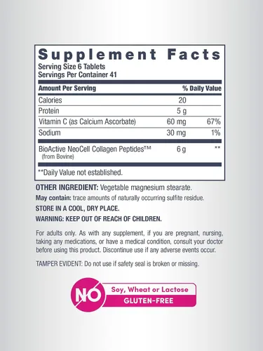 Vista 4 de NeoCell Súper colágeno + C tabletas 6000 mg., DE12896, 250, 1, 1