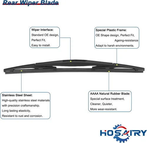 Vista 4 de Juego de limpiaparabrisas trasero para Subaru Forester 2005-2017, para Impreza Legacy 2003-2019, para Outback 2005-2019, para Tribeca 2008-2014