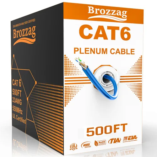 Vista 18 de Cable Ethernet de 10 pies para Cat6/Cat5E, 40 Gbps compatible con Cat8/Cat7, cable de red 24AWG para interiores y exteriores, entierro directo