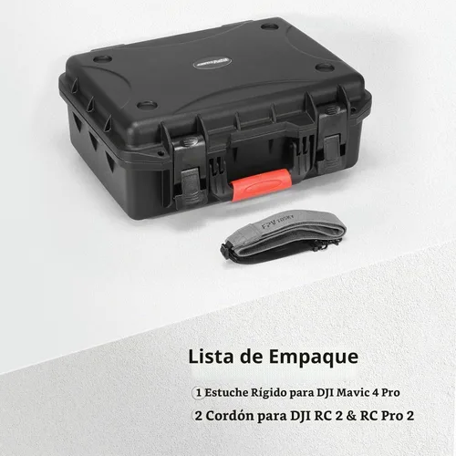 Vista 8 de FPVtosky Funda rígida para DJI Mavic 4 Pro Creator/Fly More Combo, se adapta a DJI RC Pro 2/RC 2/RC2 con parasol, hasta 5 baterías, concentrador
