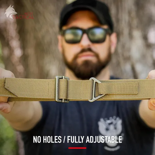 Vista 3 de WOLF TACTICAL Cinturón de aparejos de alta resistencia - Cinturón de pistola EDC de nailon reforzado de 2 capas de 1.75 pulgadas