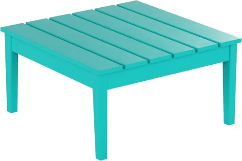 Vista 13 de WestinTrends Ashore - Mesa de centro para exteriores, 32 pulgadas de madera de polietileno Adirondack para todo tipo de clima, mesa auxiliar Negro