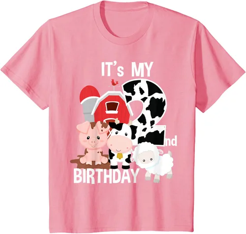 Vista 87 de Camiseta para fiesta de 2 años con texto en inglés "It's My 2nd Birthday", Negro