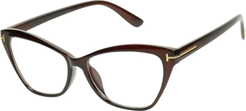 Vista 3 de ShadyVEU Lentes de sol sexy de ojo de gato con lentes transparentes, M