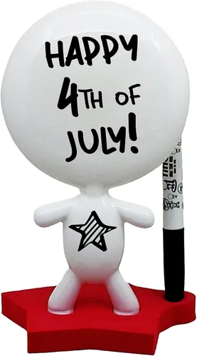 Vista 9 de Los mejores regalos de oficina – TITTO Star, Draw Your Ideas – Muñeca de pizarra blanca de cerámica – Regalo feliz 4 de julio – Diseño de decoración