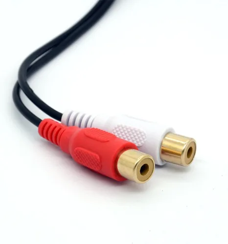 Vista 4 de Cable divisor estéreo estéreo de 0.138 in hembra a doble RCA (8 pulgadas/7.9 in) Cable extensor adaptador de audio de 3.5 Jack a 2RCA (2RCA hembra)