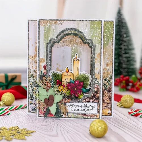 Vista 4 de Juego de sellos y troqueles transparentes para hacer tarjetas, plantillas de corte para álbumes de recortes, álbum de fotos, papel decorativo