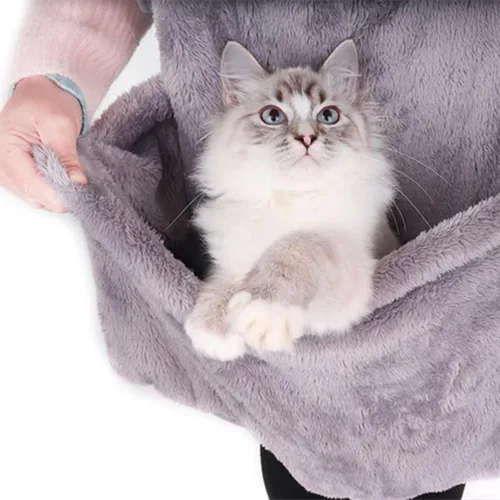 Vista 8 de Portador para gatos y mascotas, delantal, chaleco suave, bolsa de transporte para mascotas en el hombro para mascotas, para mascotas, bolsa frontal