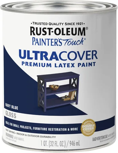 Vista 38 de Rust-Oleum 1976502 Painter's Touch - Pintura de látex, cuarto de galón, negro plano, 32 onzas líquidas, (paquete de 1)