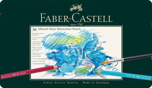 Vista 2 de Faber-Castel FC117536 Albrecht Durer Artist - Lápices de acuarela en lata de metal (paquete de 36), surtido