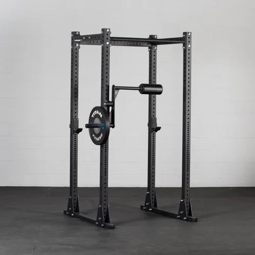 Vista 2 de Titan Fitness Máquina de cuello de montaje en rack, velocidad de carga de placa de 110 libras, compatible con bastidores de la serie T-3, X-3 y TITAN