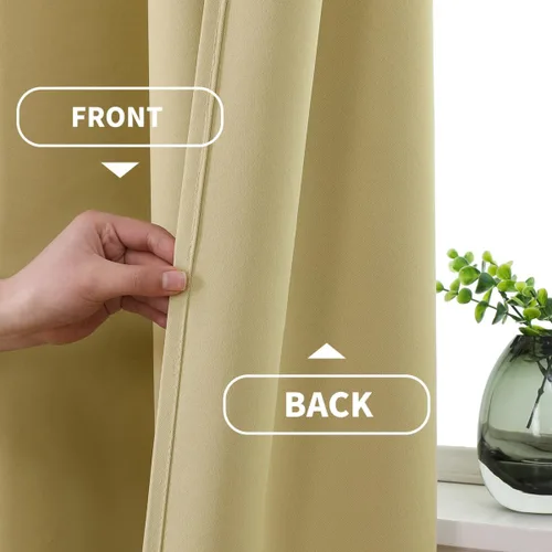 Vista 7 de CUCRAF Cortinas opacas cortas para oscurecer la habitación, paneles de cortina para ventana, bolsillo para cortinero, cortinas sólidas