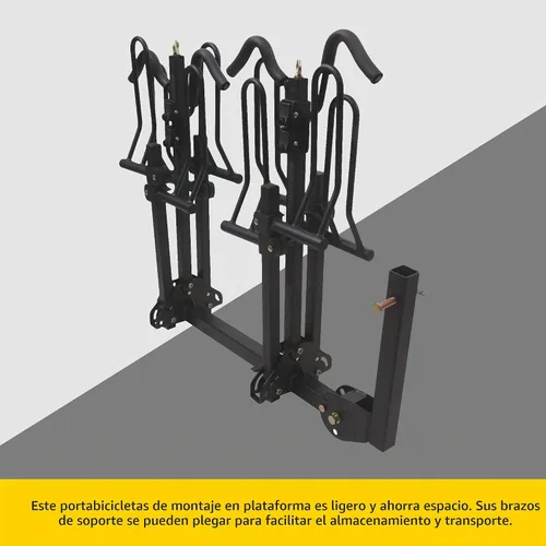 Vista 6 de Stromberg Carlson BC-204 Portabicicletas de Montaje en Plataforma de Servicio Pesado – Portador de Enganche Plegable para 4 Bicicletas, Se Adapta a