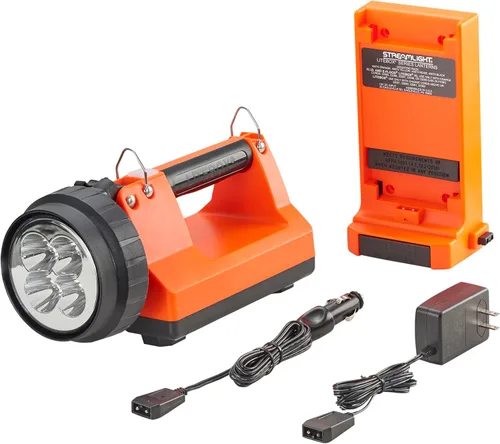 Vista 5 de Streamlight 45851 E-Spot LiteBox 1500-Lumen 110000 Candela Linterna de haz puntual recargable con carga CA/CC, correa de hombro resistente y estante