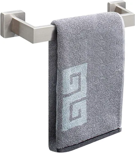 Vista 24 de NearMoon Barra para Toallas, Accesorios de Baño de Acero Inoxidable Cuadrado Engrosado Premium, Estante para Toallas de Ducha para Baño, Soporte