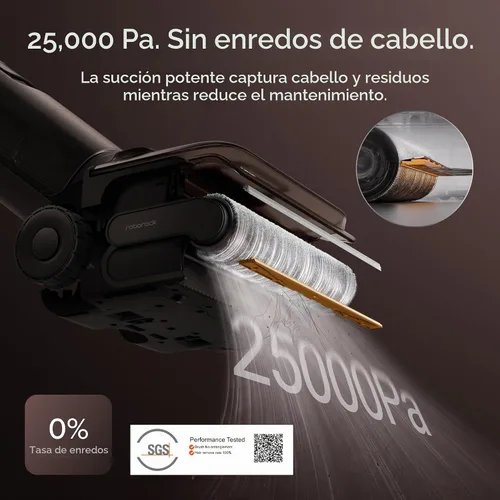 Vista 3 de roborock F25 Pro Turbo - Trapeador de vacío en seco y húmedo, limpiador