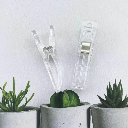 Vista 7 de 20 clips de suspensión para persianas de papel plisadas, clips de plástico multiusos para persianas, clips de plástico transparente, clips fuertes