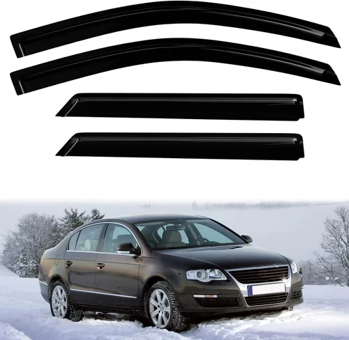 Vista 14 de 4 protectores de lluvia para Chevy Equinox 2010-2017, viseras de ventana, deflectores, parasoles, cinta de ventilación en canal hacia fuera