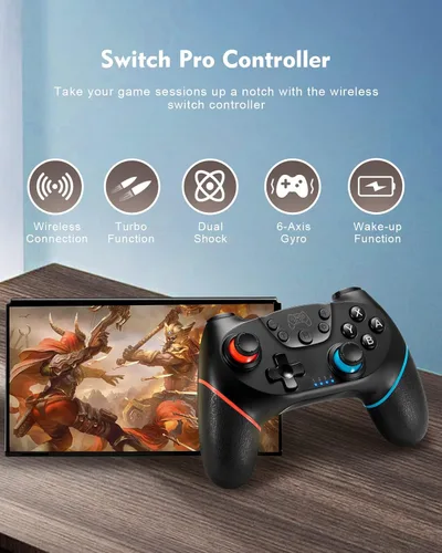 Vista 7 de Controlador de interruptor, YKOEX Pro para interruptorinterruptor Liteinterruptor OLED, interruptor remoto mando a distancia Gamepad Joystick, Turbo