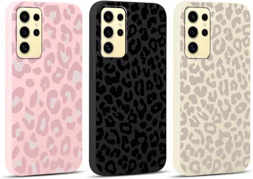 Vista 82 de Pack de 2 fundas con estampado de guepardo para Samsung Galaxy A03s 4G de 6.5", fundas de diseño de patrón de leopardo de lujo, de silicona suave