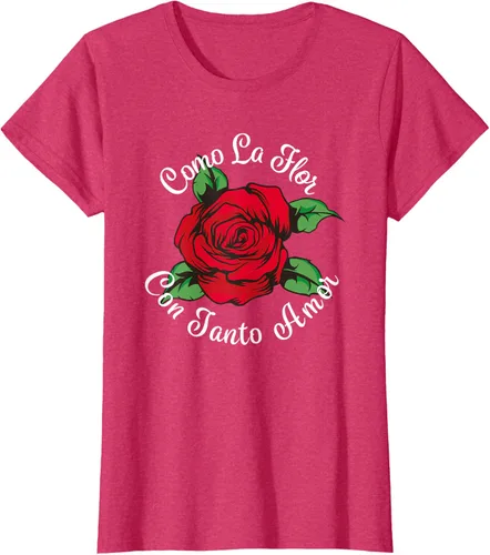 Vista 11 de Como La Flor - Bailar Cumbia - Mexican Rose Fiesta Regalo Camiseta Negro