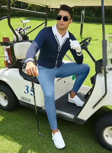 Vista 5 de JMIERR Pantalones de golf para hombre Pantalones deportivos elásticos casuales ajustados para senderismo, viajes, trabajo, pantalones de vestir