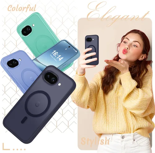 Vista 1363 de Funda para Google Pixel 10 Pro XL, cubierta magnética mate, color negro Fit for MagSafe, Screen Protector included, Shockproof Military Grade