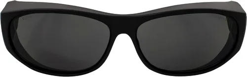 Vista 2 de 2 pares de gafas de seguridad Escort Fit sobre marcos negros transparentes + lentes ahumadas