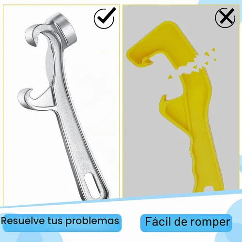 Vista 7 de 1 herramienta abridor de cubos de 5 galones de metal para pepinillos, tapa de bote de pintura con asa, herramienta de extracción de llaves
