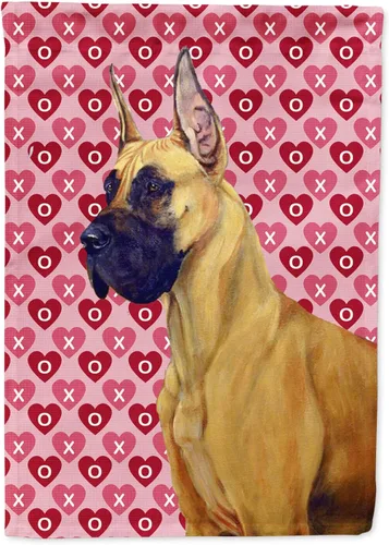 Vista 77 de Caroline's Treasures SS4484GF Bandera de jardín con diseño de bulldog inglés y corazones para el Día de San Valentín, bandera decorativa para patio