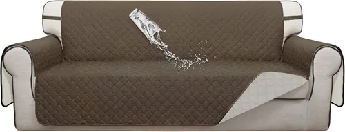 Vista 37 de ISSUNTEX Fundas de sofá de dos plazas con doble protección 100% impermeables para sala de estar, fundas para sofá de 2 cojines, protector de muebles